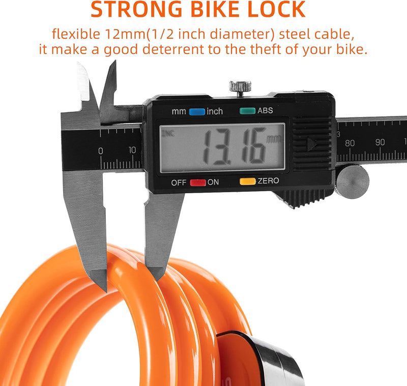 Load image into Gallery viewer, ROCKBROS 3ft Bike Cable Lock - Secure, Lightweight with Mounting Bracket
