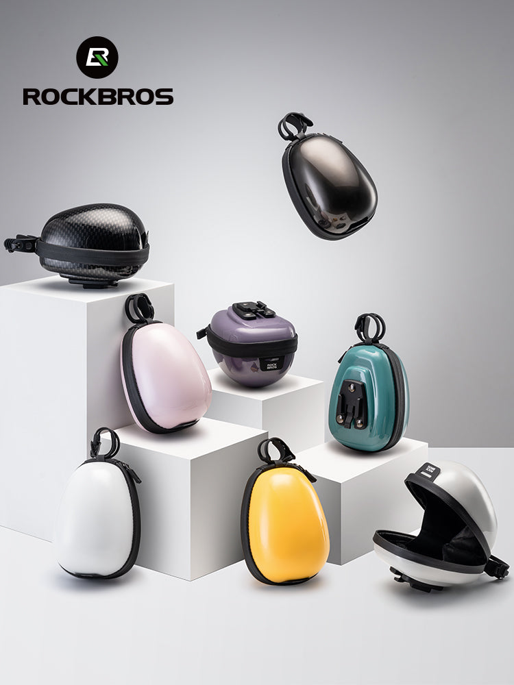 Load image into Gallery viewer, ROCKBROS 0.4L Hard Shell Bicycle Tailbag Lightweight Convenient Portable Saddle Bag
