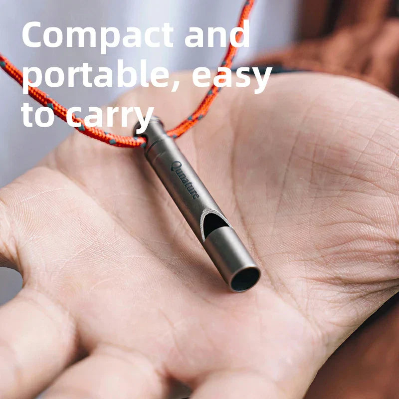 Load image into Gallery viewer, Qunature Titanium Survival Whistle 120dB Loud, Durable, Portable Outdoor Gear

