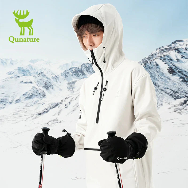 Load image into Gallery viewer, Qunature Windproof Waterproof Thermal Ski Gloves Double-Layer Insulation Touchscreen
