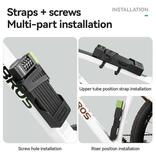 8-Section Folding Combination Bike Lock