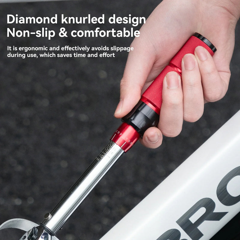 Load image into Gallery viewer, ROCKBROS 1/4 Torque 2–24Nm Micrometer Click Torque Wrench, 72-Tooth Gear Professional Precision ±3%High Accuracy
