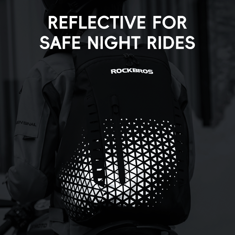 Load image into Gallery viewer, ROCKBROS High-Capacity 14.5L Helmet Backpack with Reflective Safety Design
