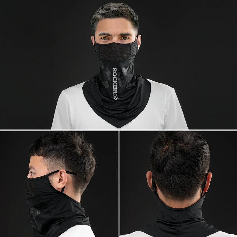 Load image into Gallery viewer, ROCKBROS Cooling Neck Gaiter with Ear Loops – Breathable Summer Face Cover for Cycling Fishing
