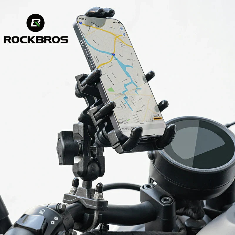 Load image into Gallery viewer, ROCKBROS Motorcycle ATV Adjustable Phone Holder with Vibration Dampener for 4.7-7.1" Phones
