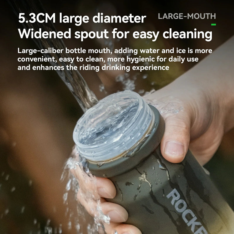Load image into Gallery viewer, Skin-Feeling Bike Bottle with Pull-Top Lid – Lightweight Leakproof 600/750ml
