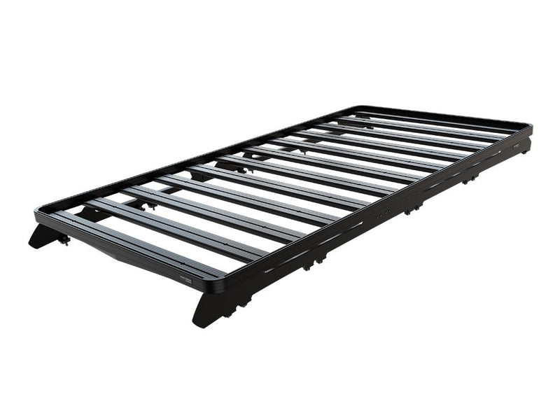 Load image into Gallery viewer, Alt text: &quot;Front Runner Slimline II Roof Rack Kit for Land Rover Defender 130, durable black aluminum cargo carrier.&quot;
