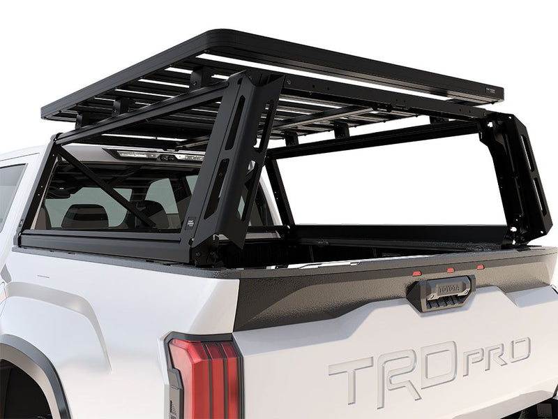 Load image into Gallery viewer, Alt text: &quot;2022 Toyota Tundra CrewMax with installed Front Runner Pro Bed Rack Kit for overlanding and cargo management.&quot;
