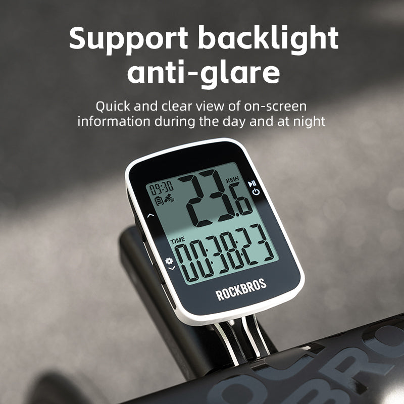 Load image into Gallery viewer, ROCKBROS R1 Bike Computer GPS Wireless Speedometer IPX7 600mAh Battery 2.3''
