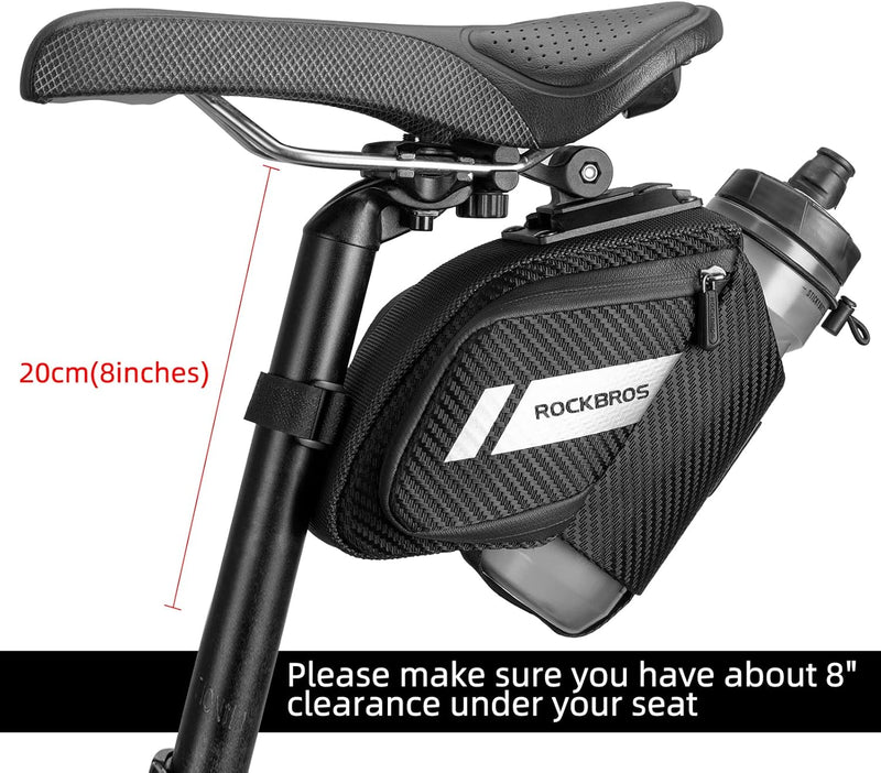 Load image into Gallery viewer, ROCKBROS Waterproof Bike Saddle Bag with Water Bottle Holder
