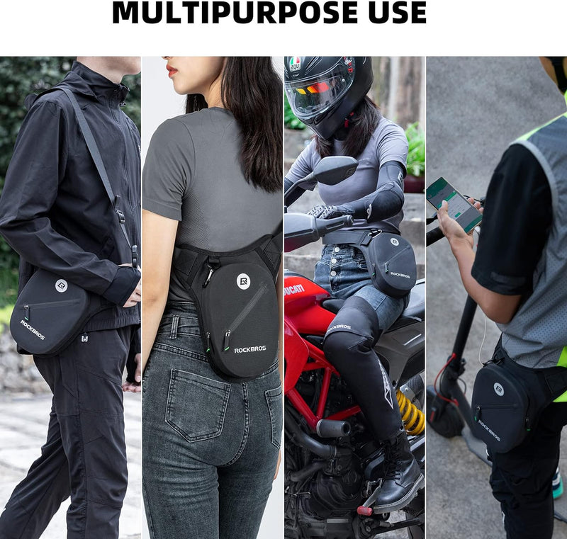 Load image into Gallery viewer, ROCKBROS Waterproof Motorcycle Drop Leg Bag Adjustable Durable 1L Capacity
