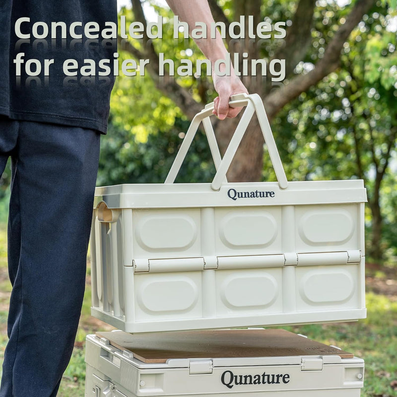 Load image into Gallery viewer, Qunature 55L Collapsible Storage Bin with Lid and Handle

