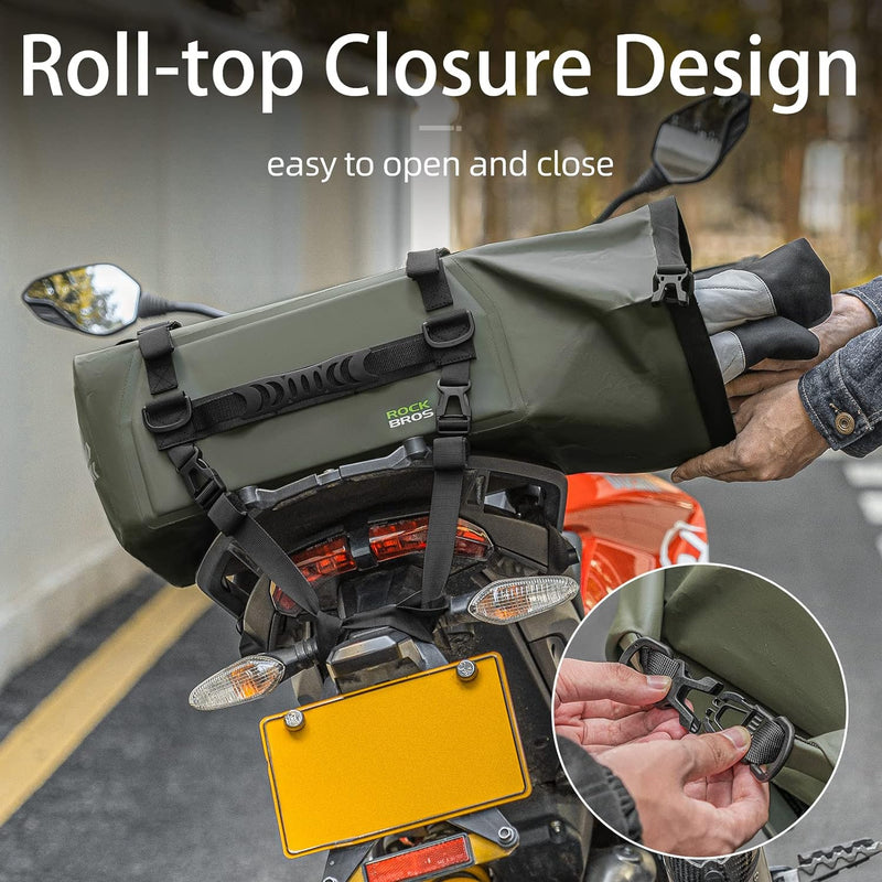 Load image into Gallery viewer, ROCKBROS 30L Waterproof Motorcycle Tail Bag Universal Fit Durable

