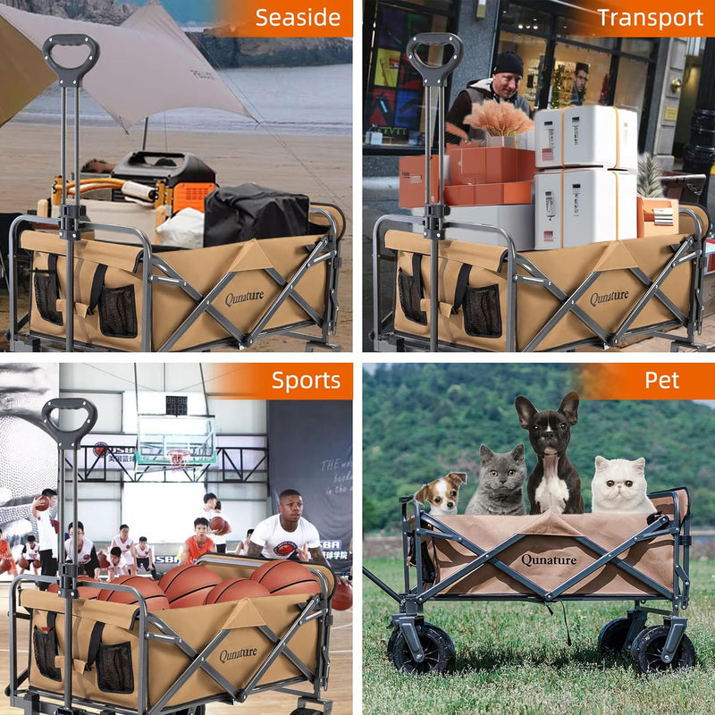 Load image into Gallery viewer, Qunature 330LB Capacity Foldable Wagon
