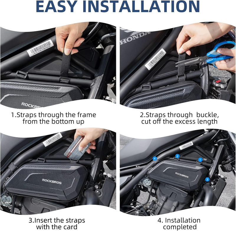 Load image into Gallery viewer, ROCKBROS EVA Hard Shell Motorcycle Tool Bag - Water-Resistant Triangle Side Bag
