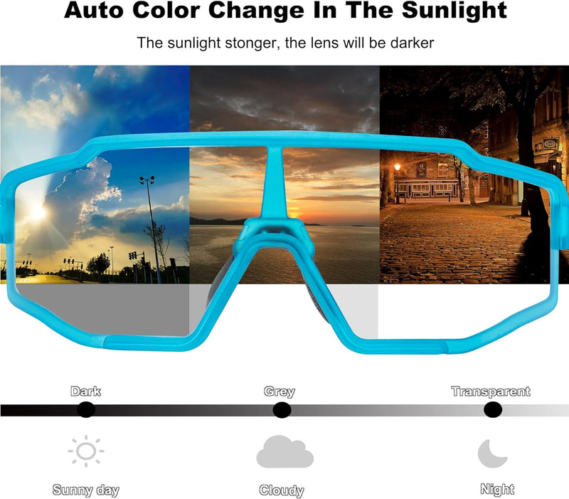 Load image into Gallery viewer, Aerodynamic Windproof Photochromic Cycling Sunglasses
