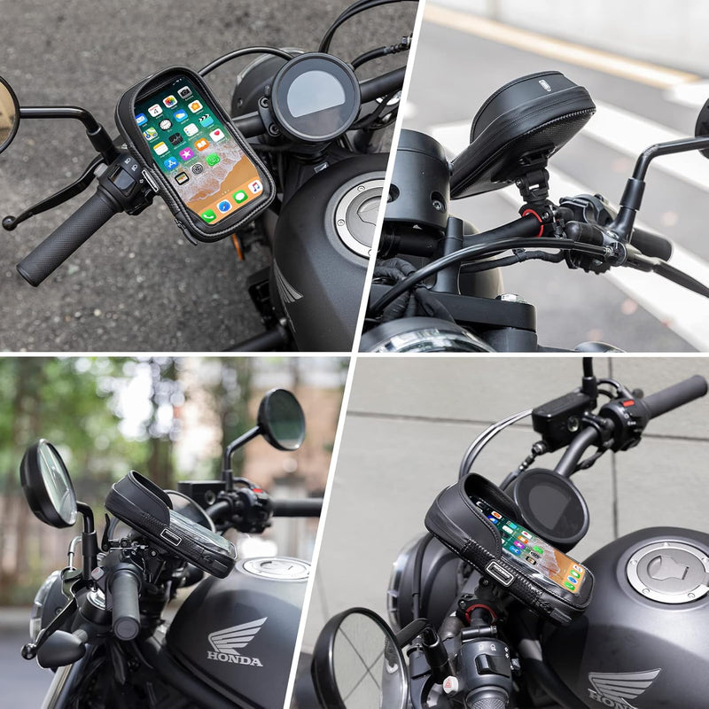 Load image into Gallery viewer, Waterproof Motorcycle Handlebar Phone Bag
