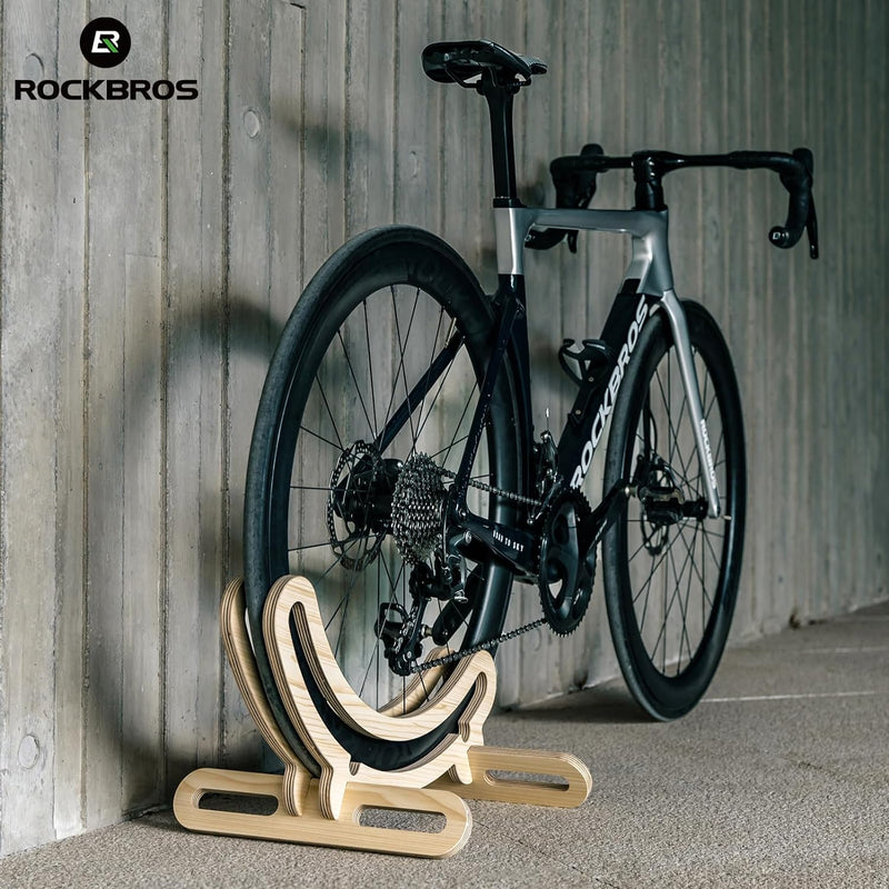 Load image into Gallery viewer, ROCKBROS Wooden Bike Stand Stylish Stable Storage
