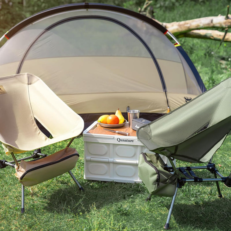 Load image into Gallery viewer, Qunature Ultra Lightweight Folding Camp Chair with Storage Bag Supports 260 lbs
