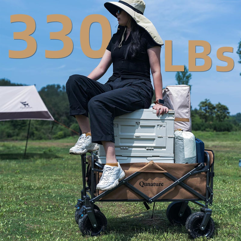 Load image into Gallery viewer, Qunature 330LB Capacity Foldable Wagon

