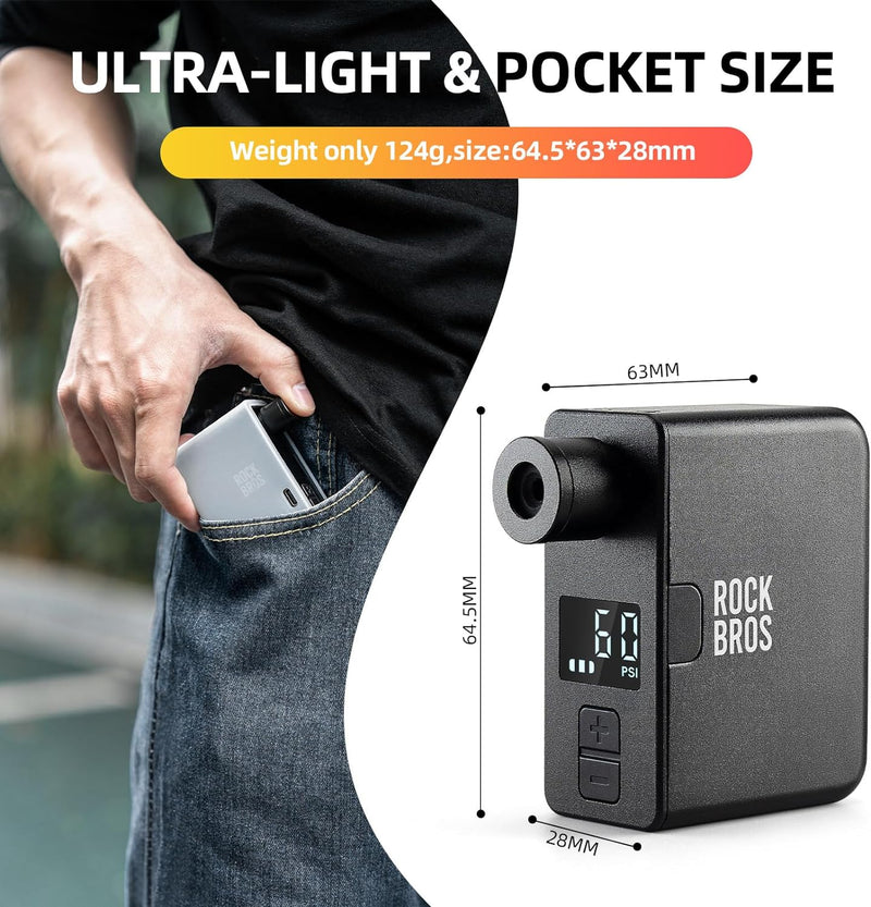 Load image into Gallery viewer, AS1 Pro Mini Electric Air Bike Tire Pump 120PSI
