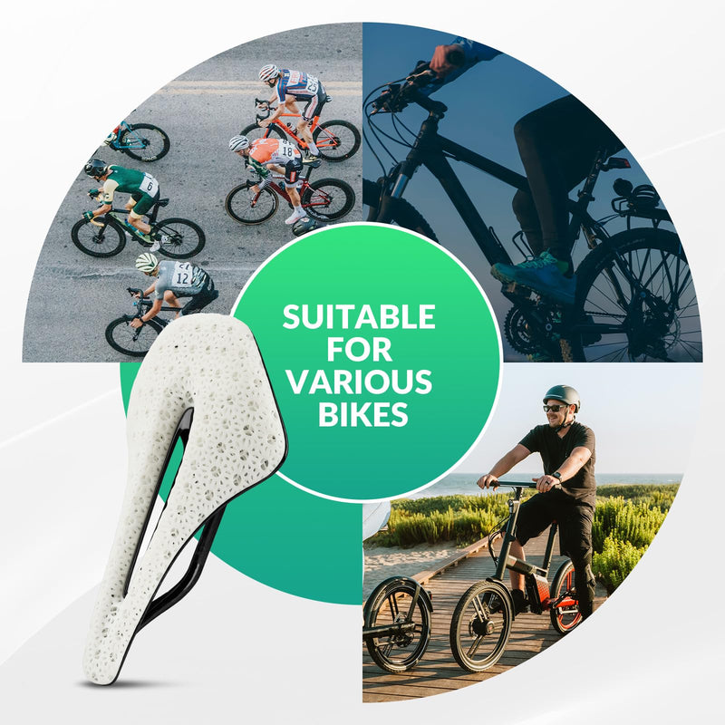 Load image into Gallery viewer, ROCKBROS 3D Printed Carbon Bike Saddle Ergonomic Ultralight Seat
