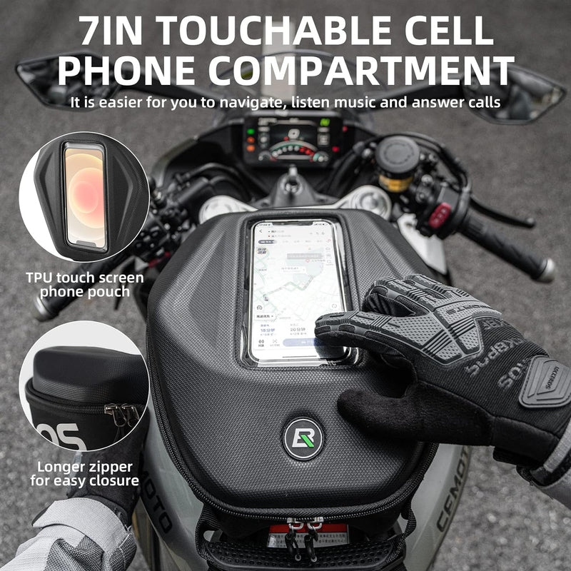 Load image into Gallery viewer, ROCKBROS 7L Waterproof Motorcycle Tank Bag Touchscreen Phone Pouch
