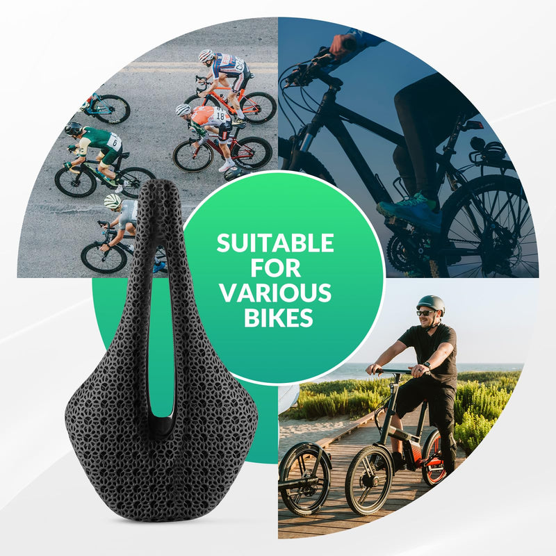 Load image into Gallery viewer, ROCKBROS 3D Printed Carbon Bike Saddle Ergonomic Ultralight Seat
