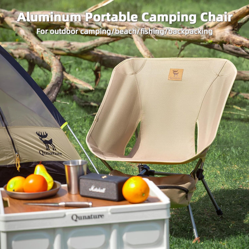 Load image into Gallery viewer, Qunature Ultra Lightweight Folding Camp Chair with Storage Bag Supports 260 lbs

