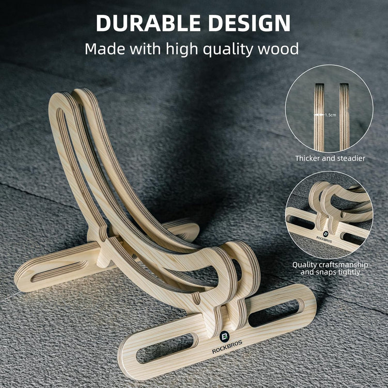 Load image into Gallery viewer, ROCKBROS Wooden Bike Stand Stylish Stable Storage
