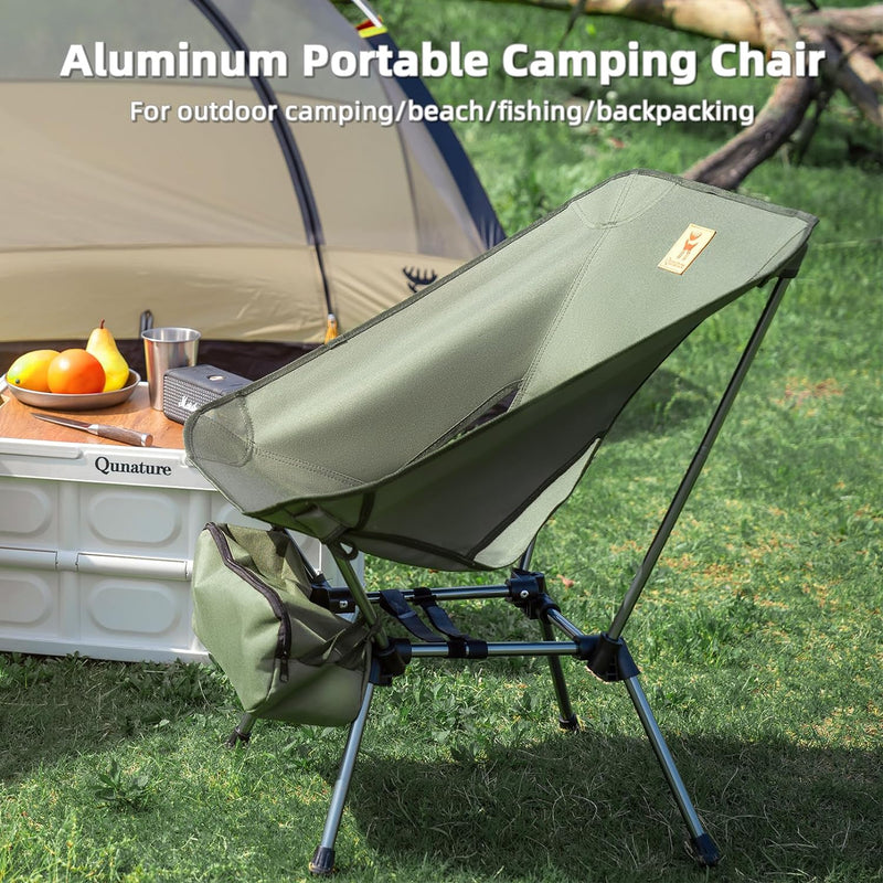Load image into Gallery viewer, Qunature Ultra Lightweight Folding Camp Chair with Storage Bag Supports 260 lbs

