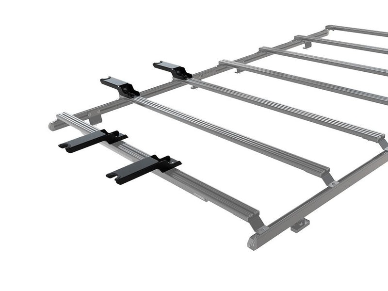 Load image into Gallery viewer, Alt text: &quot;Front Runner Telescopic Ladder Support Bracket on Slimsport and Slimpro Van Racks, vehicle storage accessory for easy ladder mounting and securing.&quot;
