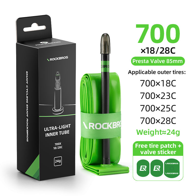 Load image into Gallery viewer, ROCKBROS  Ultra-Light TPU Puncture-Resistant Inner Tube 24g 700x18/28C
