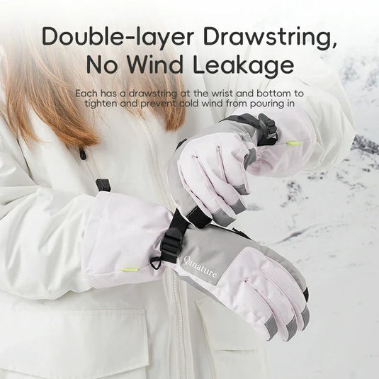 Qunature Ski Gloves  Multi-Fabric, Touchscreen, Warmth Lock