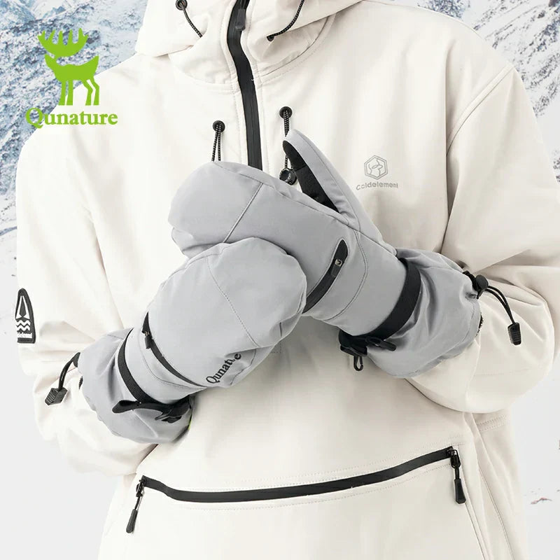 Load image into Gallery viewer, Qunature Windproof Waterproof Thermal Ski Gloves Double-Layer Insulation Touchscreen
