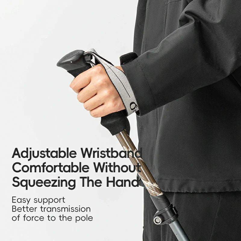Load image into Gallery viewer, Qunature Foldable Lightweight Aluminum Trekking Pole with Adjustable Height and Grip
