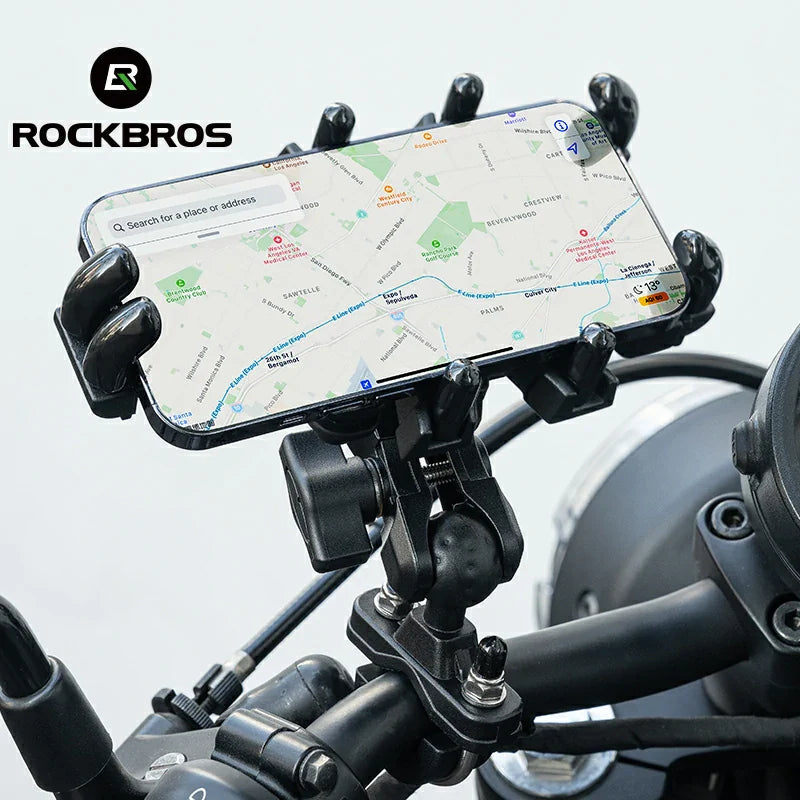Load image into Gallery viewer, ROCKBROS Motorcycle ATV Adjustable Phone Holder with Vibration Dampener for 4.7-7.1" Phones
