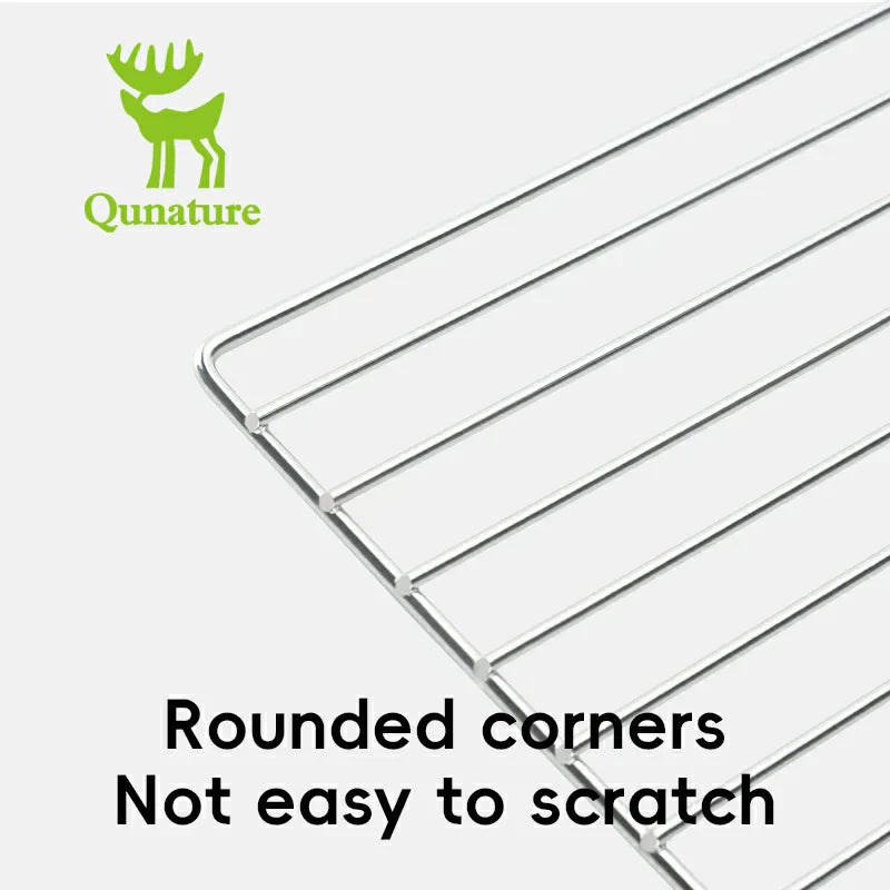 Load image into Gallery viewer, Qunature Durable Iron Chrome BBQ Grill Net with Rounded Corners for Easy Use
