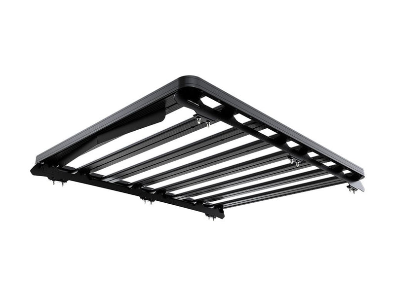 Load image into Gallery viewer, Front Runner Ford F250 Crew Cab 1999-2016 Slimline II Roof Rack Kit isolated on white background, low profile design with black finish.
