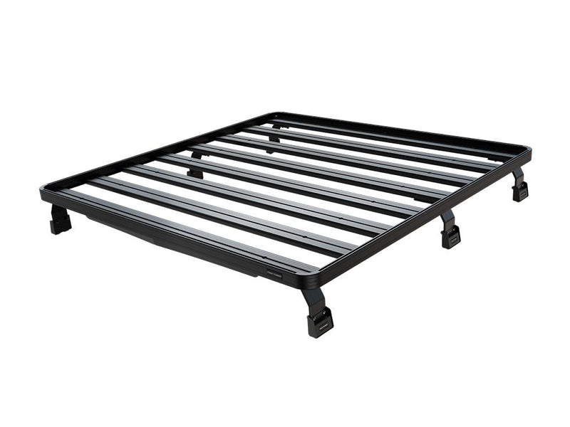 Load image into Gallery viewer, Front Runner Slimline II Load Bed Rack Kit for Ford F-150 Retrax XR, size 5&#39;6, models 2004 to current, robust black metal frame construction isolated on white background.
