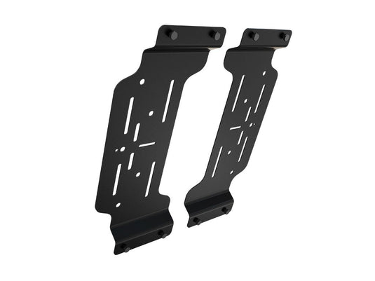 Alt text: "Black Front Runner Pro Bed Universal Accessory Mounts for vehicle gear organization, isolated on white background"