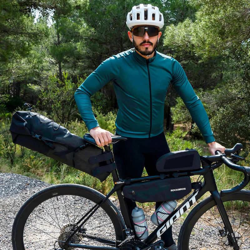 Load image into Gallery viewer, ROCKBROS Waterproof Bikepacking Saddle Bag 14L Adjustable Capacity Easy Install
