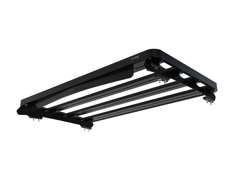 Load image into Gallery viewer, Alt text: &quot;Front Runner Slimline II Rack Kit for Chevrolet Silverado 3rd/4th Generation 2013-Current Cab Over Camper, black, durable, vehicle roof rack storage system isolated on a white background.&quot;
