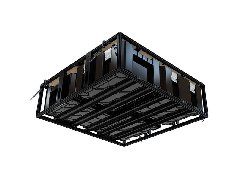 Load image into Gallery viewer, Black Front Runner 4 Wolf Pack Pro Storage System Kit with asymmetric design, robust construction, vehicle roof storage solution.

