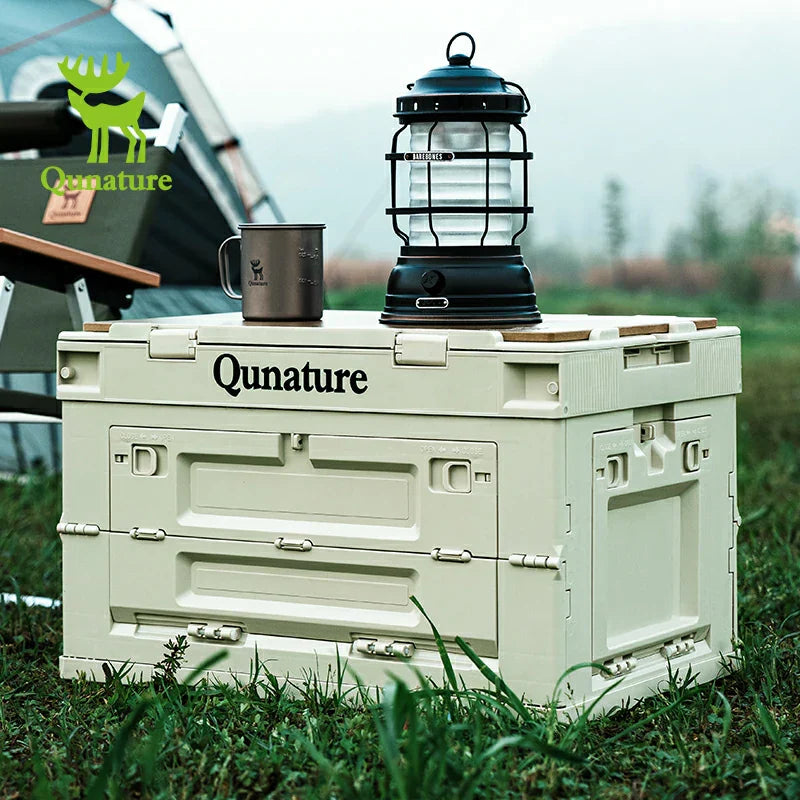 Load image into Gallery viewer, Qunature Outdoor Folding Storage Box with Multi-Door Design and Tabletop Option

