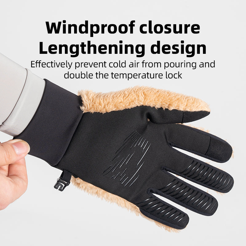 Load image into Gallery viewer, ROCKBROS Winter Touch Screen Plush Warm Gloves for Men Women
