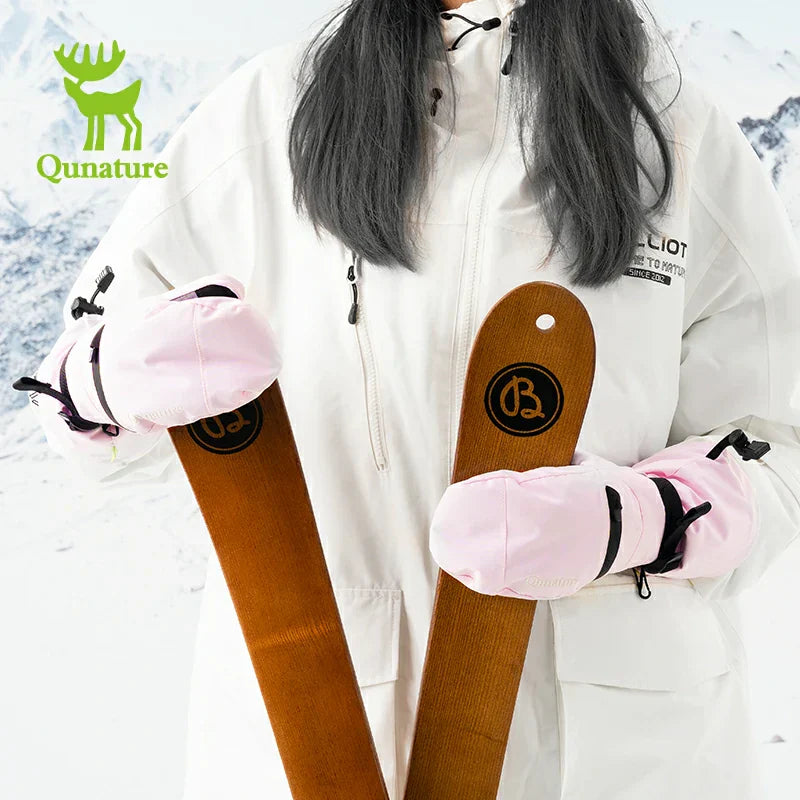 Load image into Gallery viewer, Qunature Windproof Waterproof Thermal Ski Gloves Double-Layer Insulation Touchscreen
