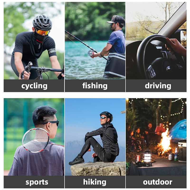 Load image into Gallery viewer, ROCKBROS Cooling Neck Gaiter with Ear Loops – Breathable Summer Face Cover for Cycling Fishing
