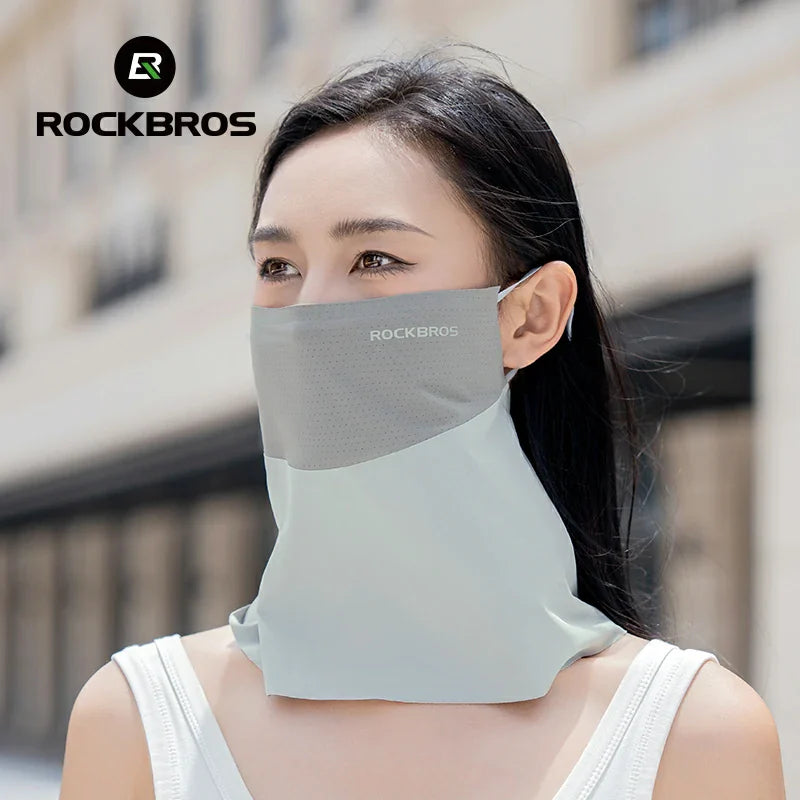Load image into Gallery viewer, ROCKBROS Cooling Neck Gaiter with Ear Loops – UV Protection for Cycling
