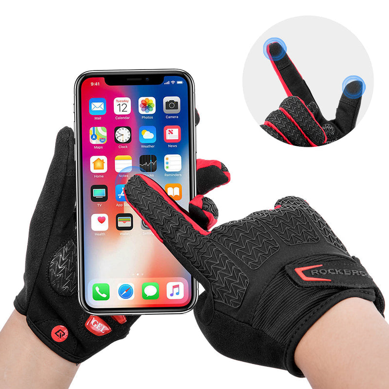 Load image into Gallery viewer, Cycling Gloves Full Finger with Gel Padded Shock Absorbing
